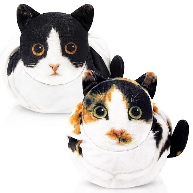 Drawstring Makeup Bag, Cat Makeup Bag, Travel Makeup Organizer, Cosmetic Pouch Bag, Cat Gift for Women, Lay Flat Makeup Bag Gifts for Cat Lovers(2-Pack)