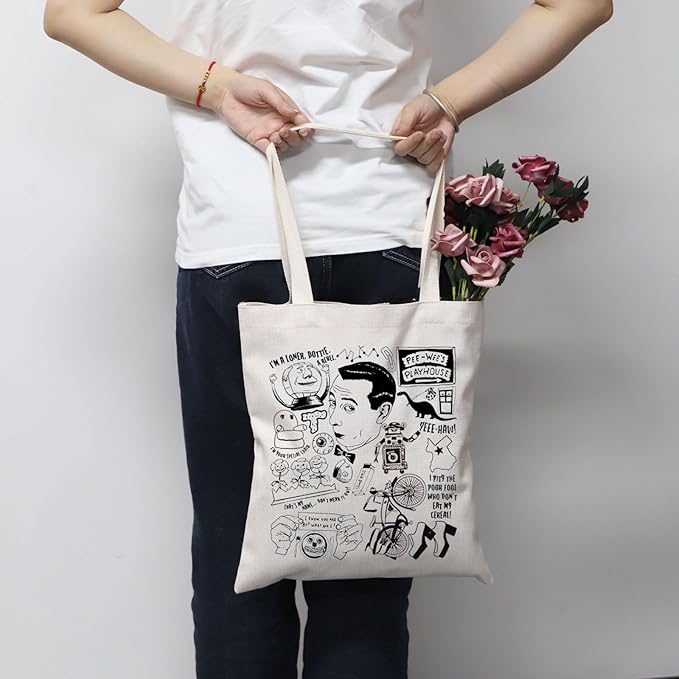 MNIGIU P-ee Herman Playhouse Tote Bag - P-ee Herman Fan Gift Merchandise