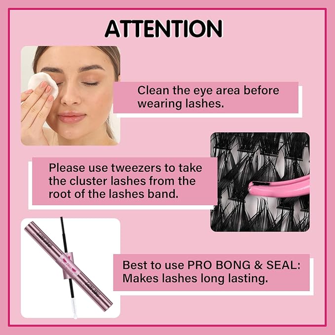 280 Pcs Individual Lashes 50D Mixed Lash Clusters Devil Style Lashes That Look Like Eyelash Extensions Wispy Lashes DIY Individual Lashes At Home (50D-D-8-16mix,Manga)