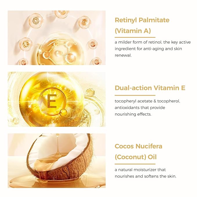 Vitamin World Retinol Cream 100,000 IU 8 oz., Gentle Retinol Night Cream for Face with Retinyl Palmitate & Dual Vitamin E & Coconut Oil, Face Moisturizer, Anti-Aging Wrinkle Cream