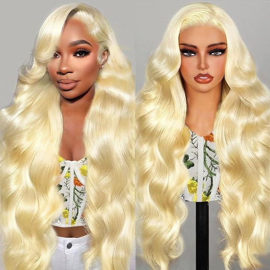 30 Inch 613 13x6 Lace Front Wig Human Hair 200 Density Blonde Body Wave HD Lace Front Wigs Human Hair Pre Plucked Blonde Wig Human Hair 613 Lace Frontal Wigs Human Hair