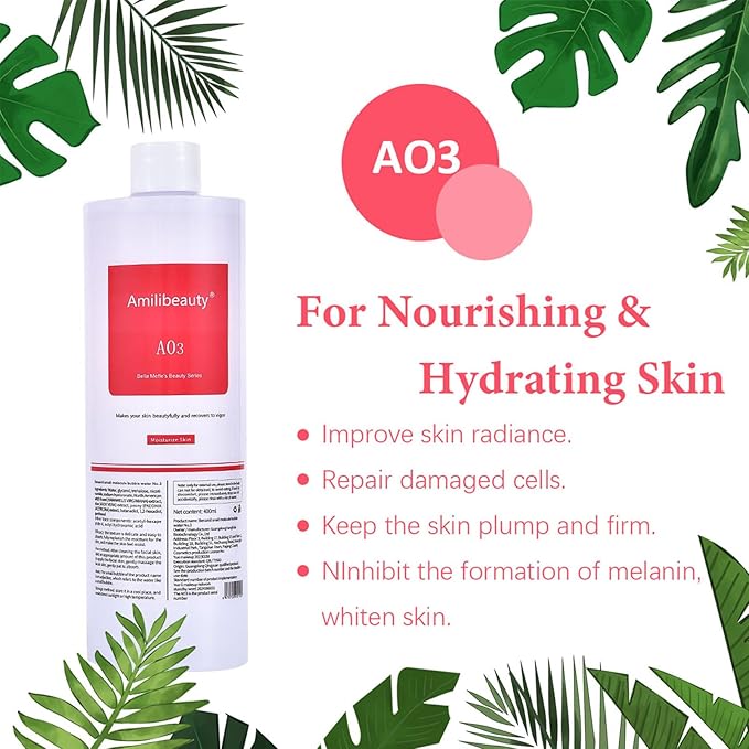 Serums AS1 SA2 AO3, 400ml Peeling Solution Salon Skin Scrub, Facial Cleansing Moisturizing Skin Care, for Small Bubble Skin Care Facial Mask Machine, Ideal Gift for Women