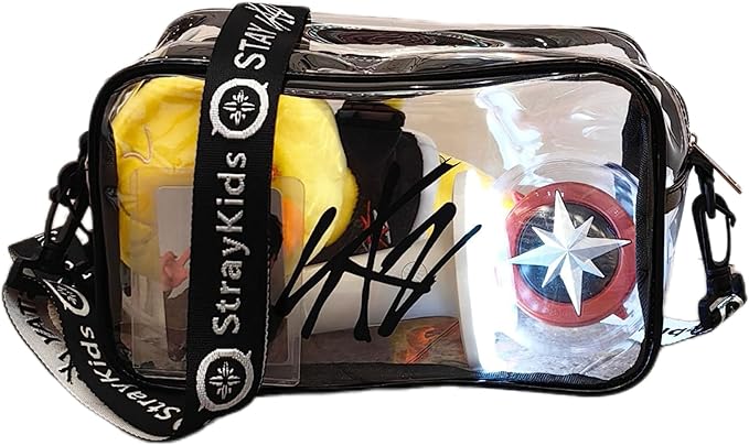 Kpop Merch Lightstick Display PVC Bag StrayKids World Tour Concert Crossbody Shoulder Bag Travel Cosmetic Bag SKZ Stay Fans Gifts