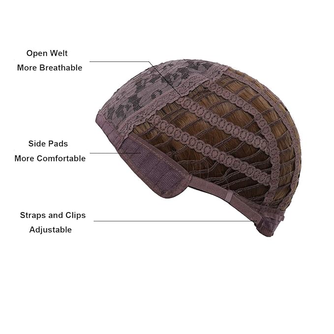 BERON Brown Wigs Long Wavy Wig for Women Girls Dark Color Heat Resistant Synthetic Hair Wigs for Cosplay Party Daily or Use