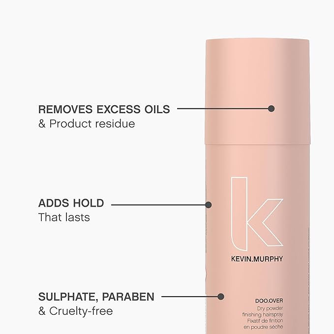 KEVIN.MURPHY DOO.OVER - Dry Powder Finishing Hair Spray - For All Hair Types & Lengths - Removes Oils & Product Residue - With Tapioca - Unscented - 100 mL / 3.4 fl oz