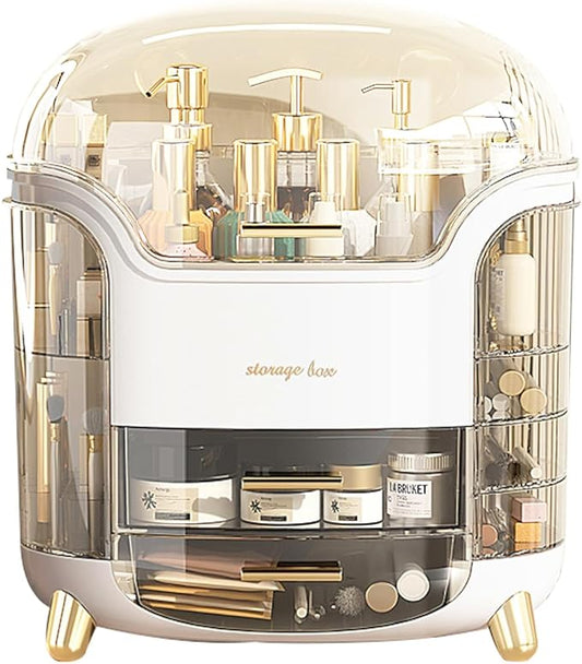 Makeup Organizer,Cosmetic Storage Box-Easily Organizer Your Cosmetics Jewelry,Cosmetic Organizer Makeup Storage Organizer Box skincare organizers for Vanity, Clear Design for Easy Visibility