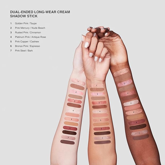 Bobbi Brown Dual-Ended Long-Wear Waterproof Cream Eyeshadow Stick Platinum Pink/Antique Rose