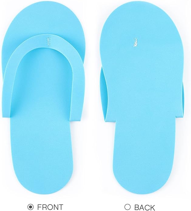 Geyoga 48 Pairs Disposable Pedicure Slippers Foam Disposable Multi Color Spa Flip Flops Pedicure Shoes for Women Salon Nail Spa