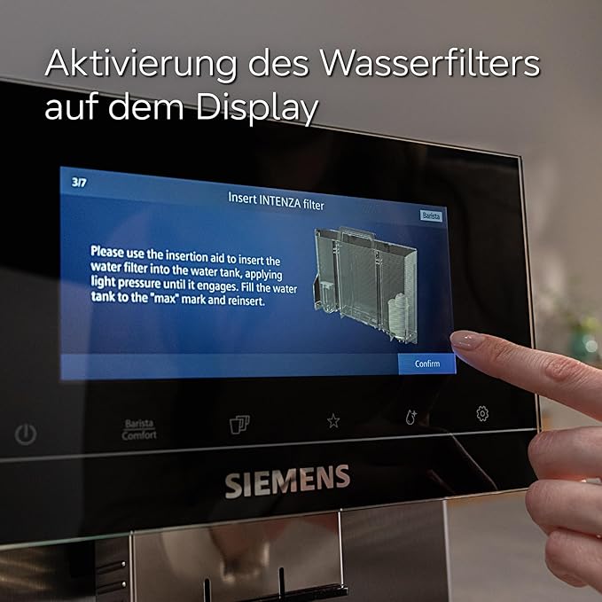 Siemens TZ70003 Water Filter for Espresso Machine TK7 Pack of 1 White