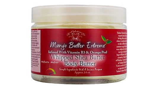 Yadain Mango Butter Extreme | Whipped Shea Butter for Face and Body Moisturizing Natural Body Butter for Skin Hydration with UV Protection, 12oz