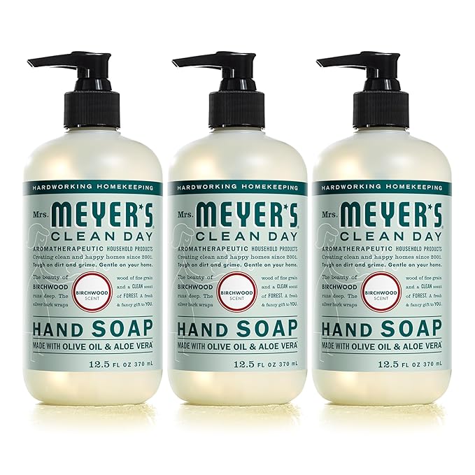 MRS. MEYER'S CLEAN DAY Hand Soap, Made with Essential Oils, 12.5 oz - Pack of 3
