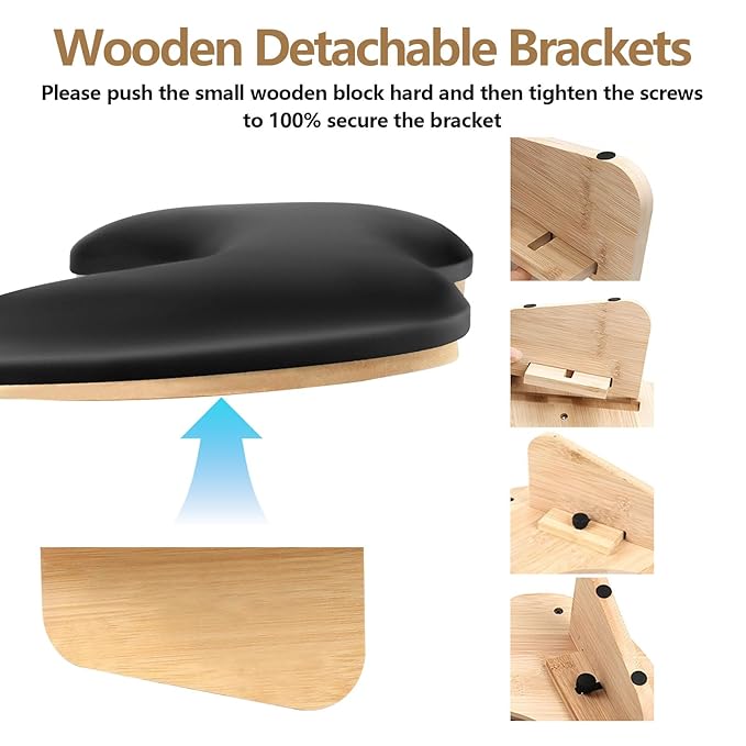 Arm Rest for Nails Tech，U-shaped Manicure Nail Arm Rest Stand with Detachable Brackets Microfiber PU Leather Manicure Pillow Big Nail Hand Rest Cushion Suitable for Salon and Home (Black)