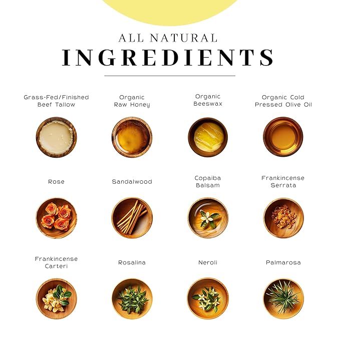 Vanman’s - Tiny Tallow and Honey Balm - Unscented Face Moisturizer with Grass-Fed/Finished Beef Tallow, Honey, and Vitamins A, K, D, E - 0.25 oz