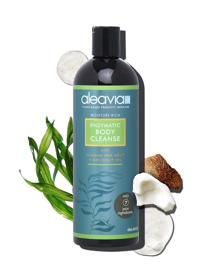Aleavia Body Cleanse – Organic & All-Natural Prebiotic Body Wash – Fragrance-free and Sulfate-Free Enzymatic Body Cleanser – 16 Oz.