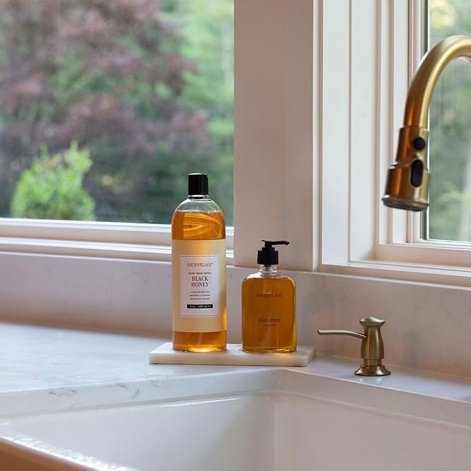 Archipelago Botanicals Black Honey Hand Wash Refill, Liquid Hand Soap Refill, Fragrances with Black Honey, Ginger and Orange Peel, 33 fl oz