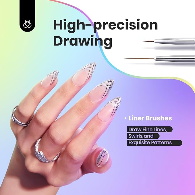 Beetles Gel Nail Polish Nail Art Brushes Set Gel Polish Nail Art Design Pen and 25 Colors Gel Polish Set