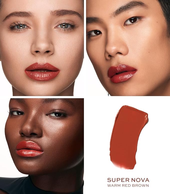 MAKE Beauty Cream Supreme Long-Lasting Lipstick. High Impact Hydrating Lip Color with Emollient Moisturizing Formula. Creamy Semi-Glossy Lipstick - Shade, Super Nova