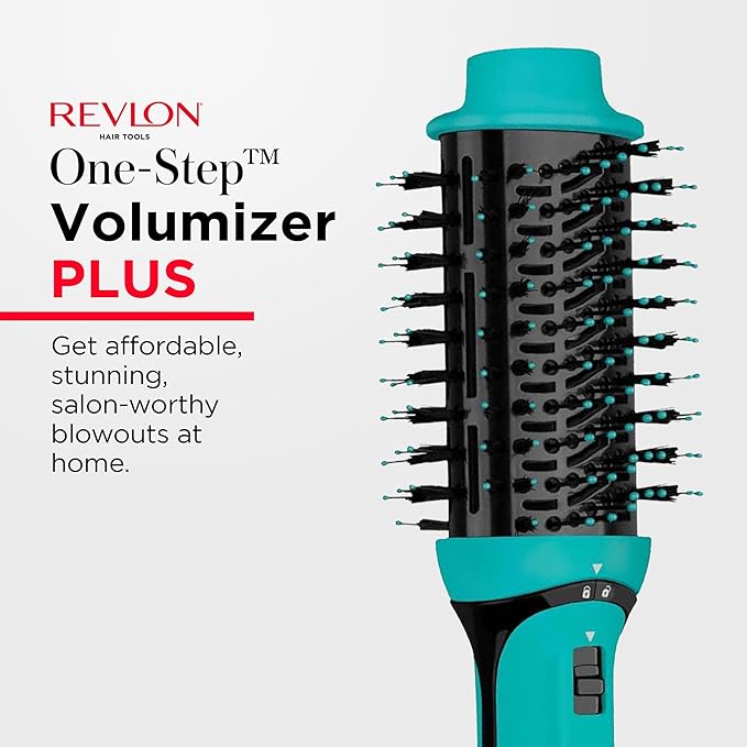 REVLON One Step Volumizer Plus Hair Dryer and Styler | More Volume, Less Damage, and More Styling Control for Easy and Fast Salon-Style Blowouts, Plus Travel Friendly (Teal)
