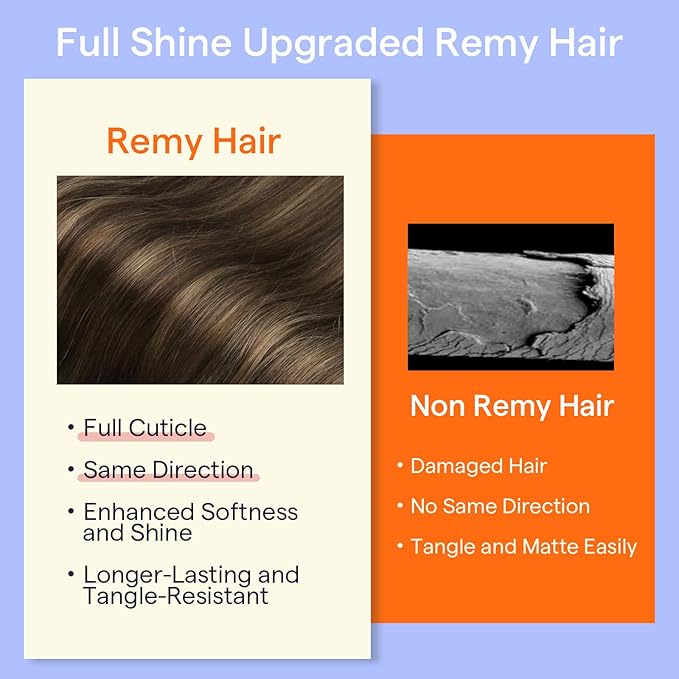 Full Shine Clip in Hair Extensions 22 Inch Balayage Hair Clip in Extensions Remy Hair Dark Brown to Light Brown Hair Extensions Real Human Hair Straight 7 Pcs 120 G