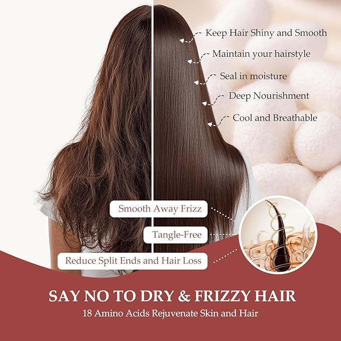 Silk Bonnet for Sleeping Women, 100% Mulberry Silk Sleep Cap with Elastic Band, Real Mulberry on Both Sides, Pink