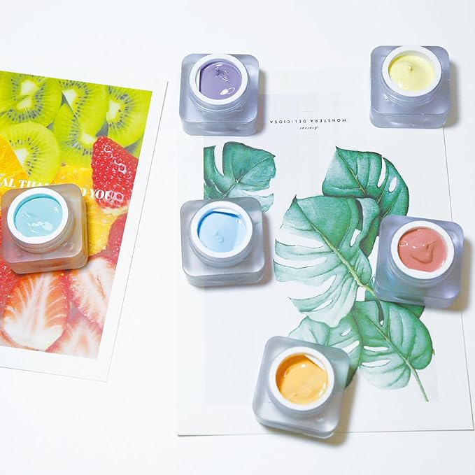 9 Color Pat Painting Gel Polish Set - Ombre Nail Art Gel Paint for Manicure Salon with Sponges