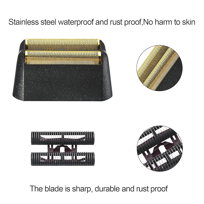 Professional 5 Star Series Finale Shaver Replacement Foil and Cutter Bar Assembly Compatible with wahl Shaver Foil 7043 for Wahl Professional 5-Star Series Shaver/Shaper #8061,2 Count