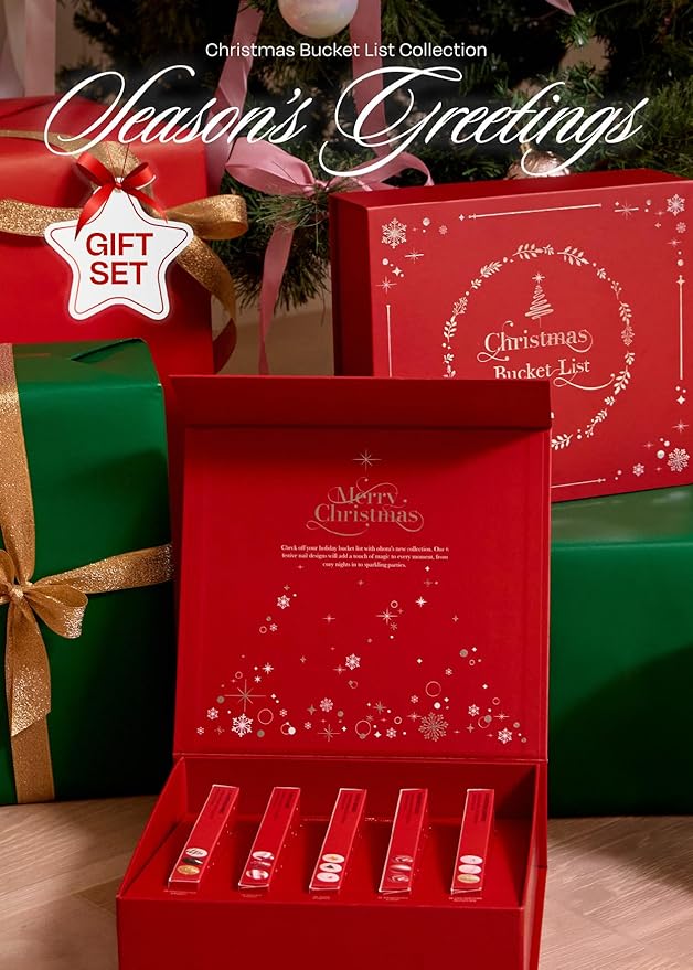 ohora Bundle Set (2024 Christmas Bucket List Set (Limited Edition)) - Works with Any Nail Lamps, Salon-Quality, Long Lasting, Easy to Apply & Remove