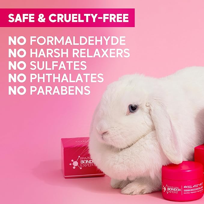 HAIR TREATMENT MASK FOR DAMAGED BRAZILIAN BONDOX 2.82 oz Thermal Activated Mask for Dry Frizzy Hair | Formaldehyde Free Cruelty Free | Results for up to 1-3 months | Almond Oil