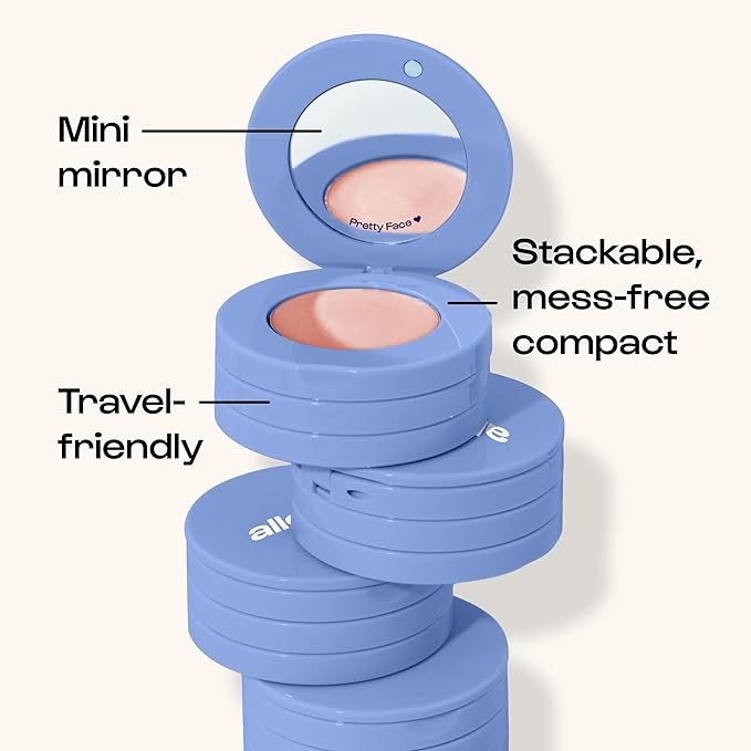 Alleyoop Stack The Odds - Stackable Makeup Palette - Cream Blush, Contour, Bronzer & Highlighter Blendable Cream Make up Palette - Natural, Glowy Finish, Compact Stack Makeup for Travel, Cocktail Hour