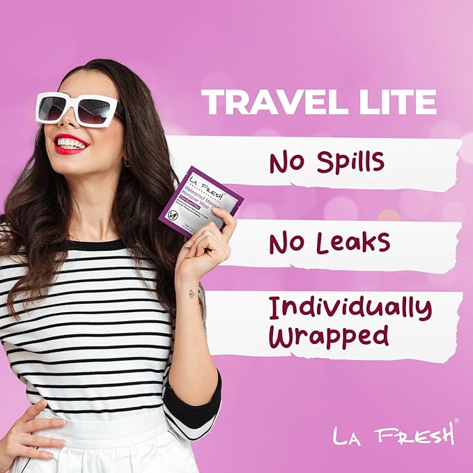 La Fresh 24/7 Makeup Remover Wipes, Easily Remove Waterproof Makeup and Moisturizing, Pack of 50 Individually Wrapped Wet Wipes, Skincare Travel Essentials