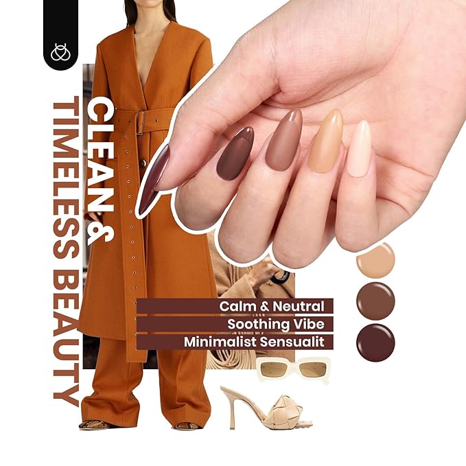 beetles Gel Polish 25 Colors Spring Summer Gel Nail Polish Set Pink Gel Nail Red Nude Brown Purple Burgundy Nail Art with 3Pcs Base Top Coat Urban Rhythm Collection DIY Salon Manicure Gift for Women