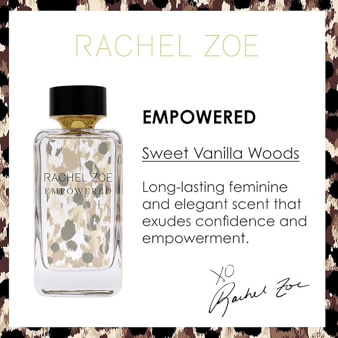 RACHEL ZOE Empowered Value Set - Designer Women Perfume, Body Spray for Women - Vanilla Eau de Parfum Sprays - Ideal Perfume Gift Set for Women - 3 pc