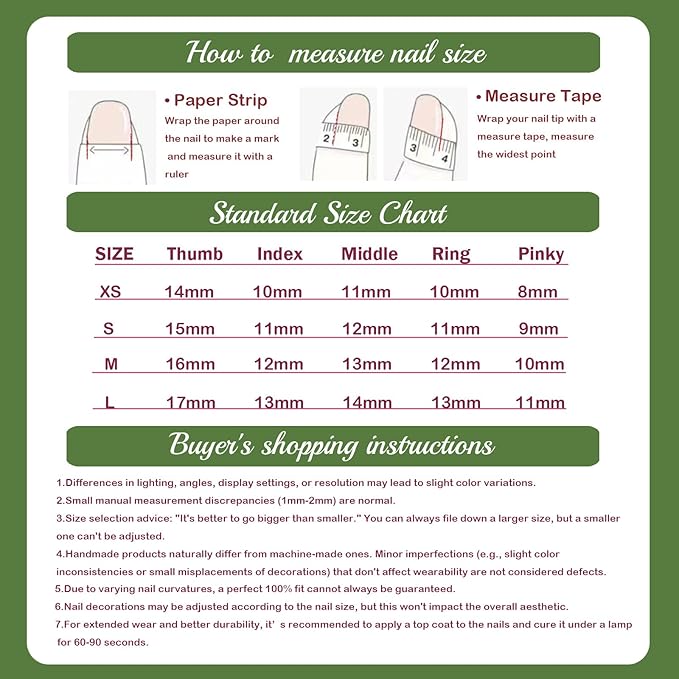 Handmade Acrylic Press On Nails Almond, 3D Press On Nails Medium, 3D Green Nails French Tip Flower Bubble Preal For Women Gift, Reusable Stick On Fake Nails Kit With Nail Glue (Floral Oasis-M)