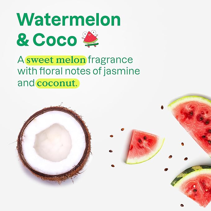 ATTITUDE Foaming Hand Soap for Kids, EWG Verified, Dermatologically Tested, Plant- and Mineral-Based Ingredients, Vegan, Watermelon & Coco, 10 Fl Oz (Pack of 6)