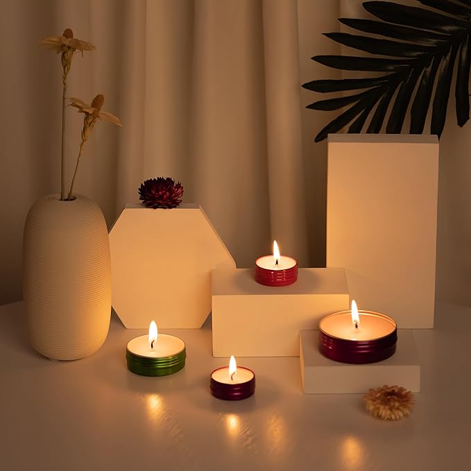 24 Pack 4oz Screw Top Aluminum Tin Jars with Screw Lids and Blank Labels - Refillable 120ml Metal Containers for Lip Balms, Candles, Salves, Spices, Crafts (Orange)