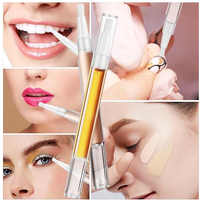 Beaupretty 40pcs 3ml Cuticle Oil Pen with Stickers Refillable Empty Twisting Pens Sample Lip Gloss Pens With Brush Tip for Traval