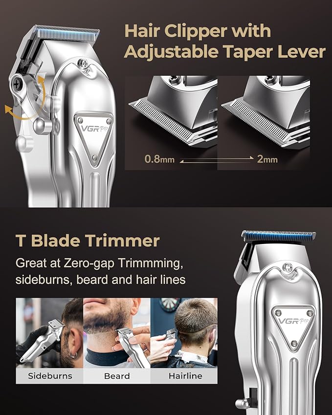 Hair Clippers for Men Professional, Cordless Clipper and Trimmer Set, Clippers for Hair Cutting Kit with Long Battery Life, Electric Hair Trimmer for Family Barber Kids Use