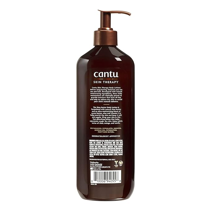 Cantu Skin Therapy Shea Butter Nourishing Body Lotion for Dry Skin, 16 Fl Oz