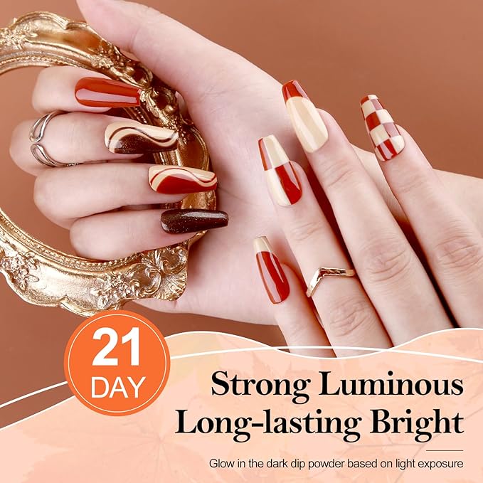 18Pcs Gel Polish-10 Color Fall Yellow Soak Off Nail Polish Brown Blue Gel Nail Polish Set, with 2pcs Nail Art Gel Liner and 6pcs Base & Top Coat Art Manicure DIY Salon Home