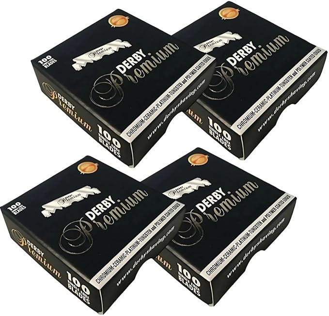 400 "Derby Premium" Single Edge Razor Blades for straight razor