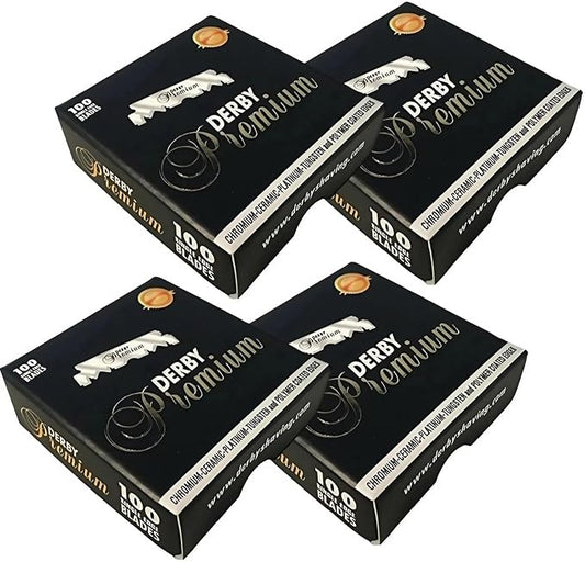 400 "Derby Premium" Single Edge Razor Blades for straight razor