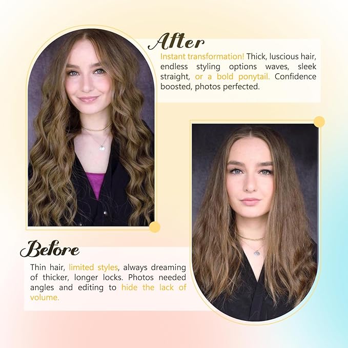 Clip in Hair Extensions Real Human Hair Medium Brown 22 inch 75g Soft Straight 100% Smooth Human Hair Brown Remy Hair Extensions Clip ins for Women