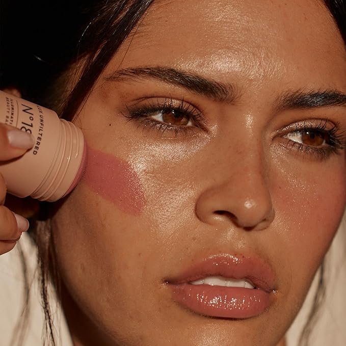 + Lux Unfiltered N°18 Illuminating Beauty Balm in Sunset (Sun Kissed Glow), Non Toxic, Cruelty-Free, Vegan Shimmer Blush Face Stick