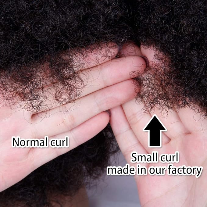 14" afro mannequin head for braiding 4C Type 100% Human Hair Curly Hair Hairdresser Training Head African Cosmetology Doll Head for Styling Cornrow Braiding with Clamp Stand