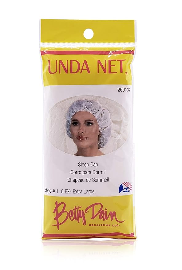 Betty Dain Unda Net Sleep Cap/Hairnet, Non-Woven Breathable Fabric, Protects Hair While You Sleep, Ideal for Industrial and Food Service Environments, XL, 24 Per Pack