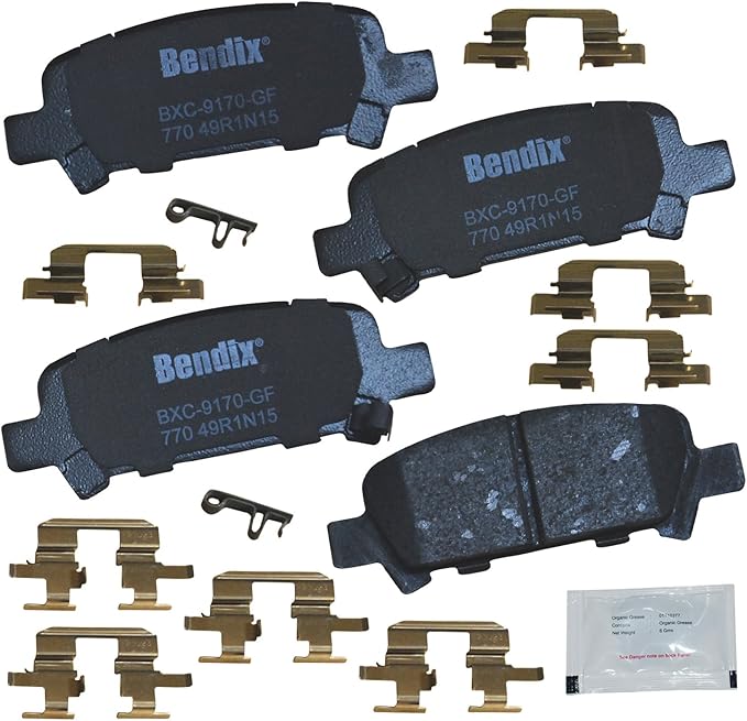 Bendix Priority1 CFC770 Ceramic Rear Brake Pads for Subaru Baja 2006-2003, Forester 2003-1998, Impreza 2003-1999, Legacy 2009-2000, Outback 2004-2000