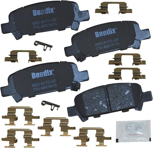 Bendix Priority1 CFC770 Ceramic Rear Brake Pads for Subaru Baja 2006-2003, Forester 2003-1998, Impreza 2003-1999, Legacy 2009-2000, Outback 2004-2000