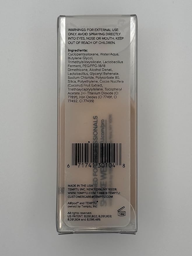TEMPTU S/B Silicone-Based Airbrush Foundation: Professional Long-Wear Liquid Makeup, Sheer To Full Coverage For A Hydrated, Healthy-Looking Glow & Luminous, Dewy Finish On All Skin Types, 004 Sand, 1 Fl Oz