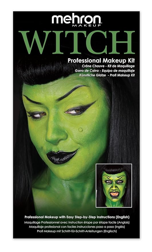 Mehron Makeup Premium Character Kits| Makeup Kits for Halloween & Cosplay| Made in the USA | Complete Kit | Includes all Tools & Instructions on How to Create the Look | (Witch)