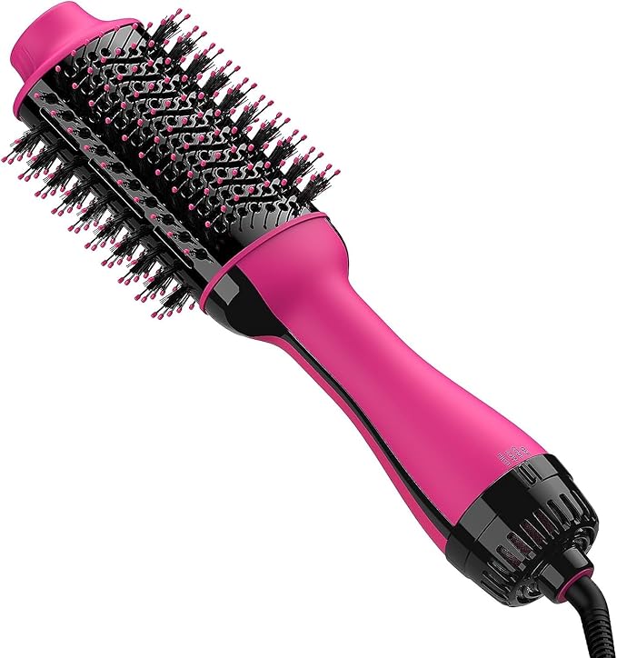 Hair Dryer Brush Blow Dryer Brush in One Upgraded 4 in 1 Hair Dryer and Styler Volumizer with Negative Ion Anti-frizz Ceramic Titanium Barrel Hot Air Brush